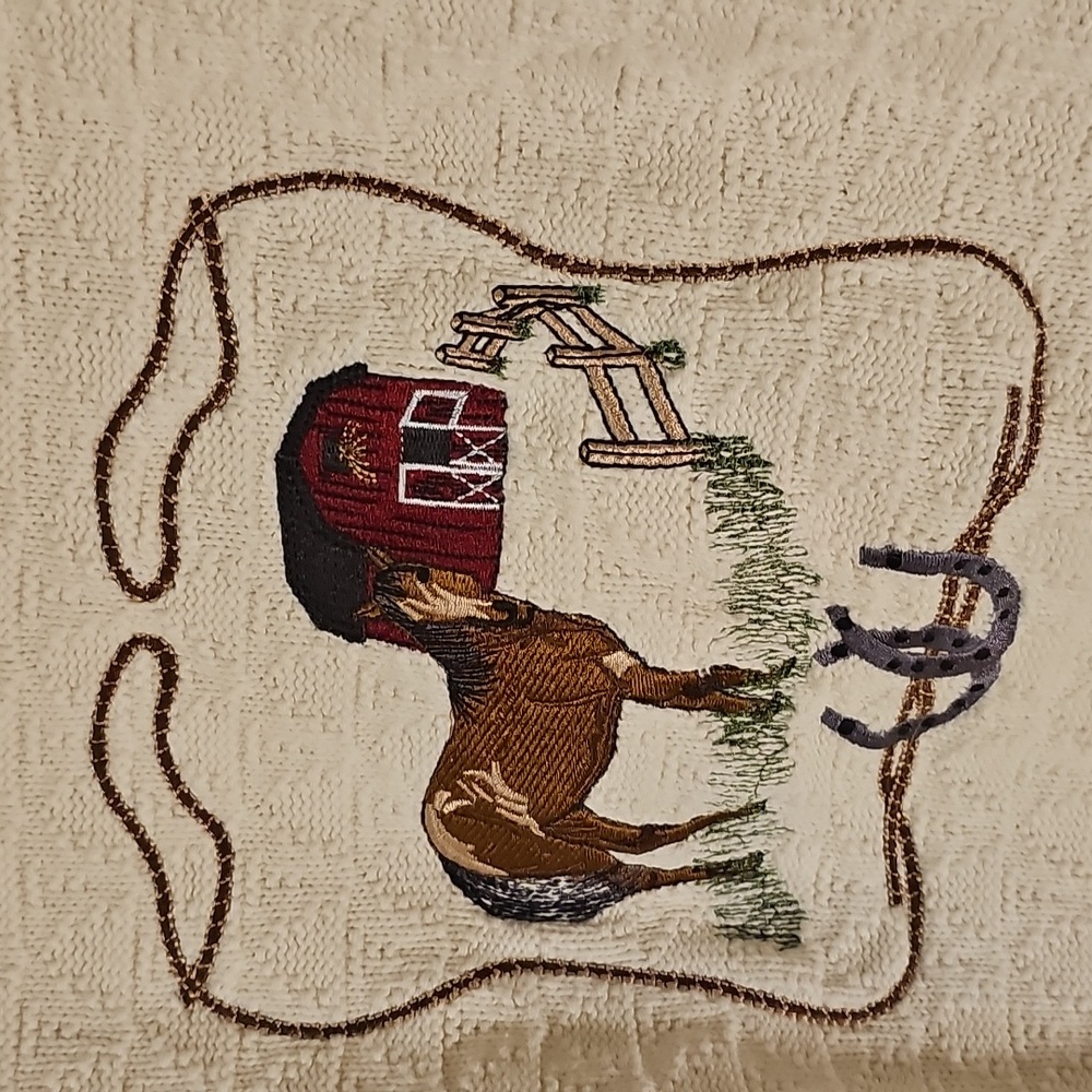 Western Themed Cotton Horse Sweater - Picture 2 of 7